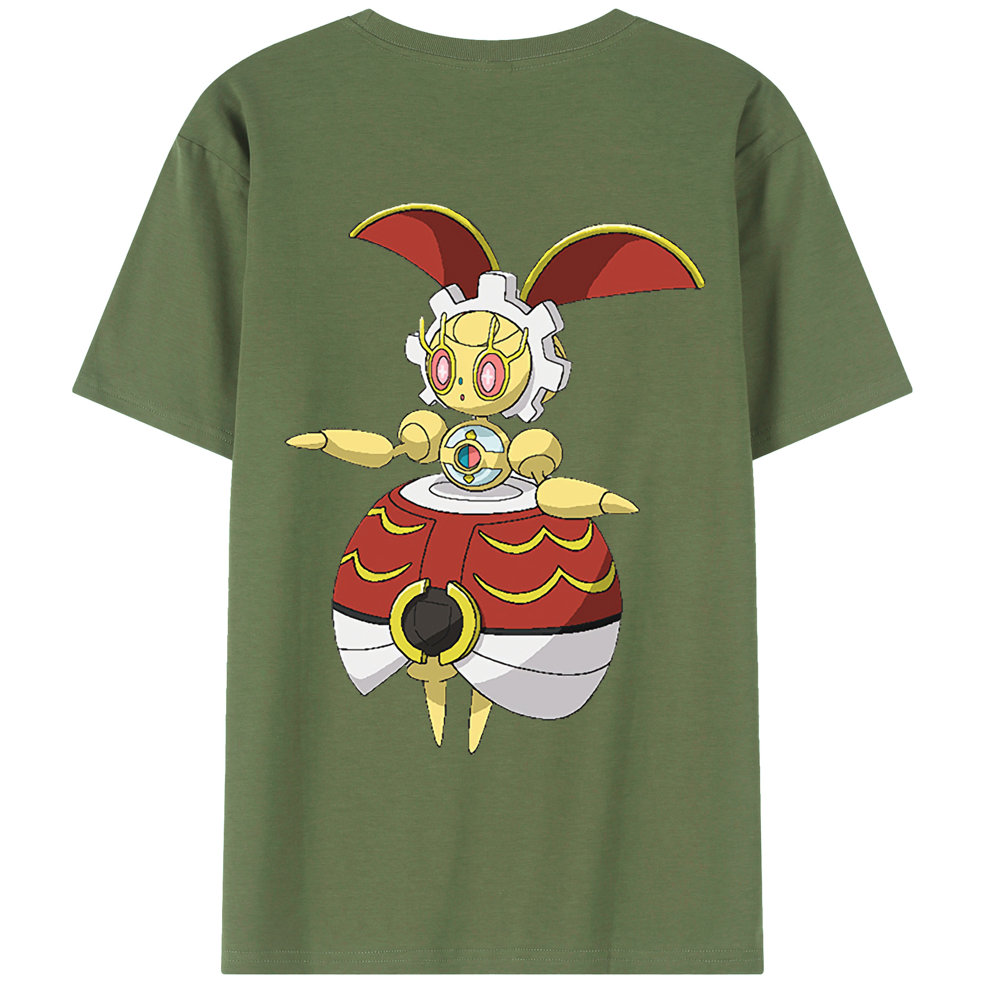 （画像用） ポケットモンスター Pokémon 綿100％ メンズ半袖Tシャツ（バックプリント） 通気性